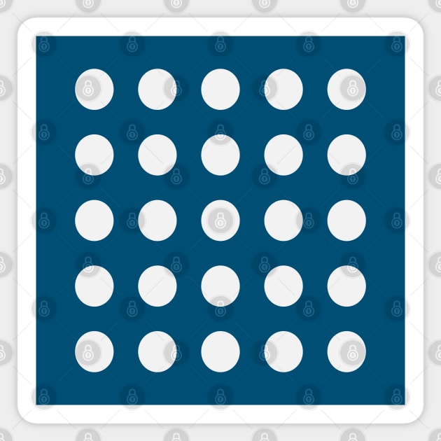 White Dots on Prussian Blue Sticker by PSCSCo